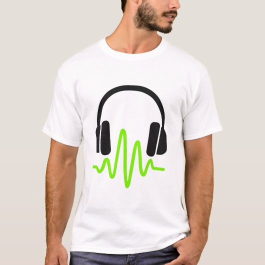 Soundwave Graphicモダン付きヘッドフォン – 音楽 Tシャツ (正面)