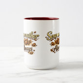 Soup Weather Always — Coffee Bean Script Mug ツートーンマグカップ (中央)