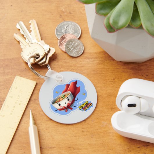 Souper Hero, Super Hero Soup Pun | キーホルダー (デスク)