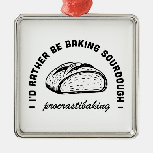 Sour生地のパン好きおもしろい伝統的な妻の引用文 メタルオーナメント (正面)