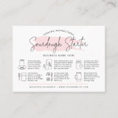 Sour生地スタータ食べ物を与えーの指示ガイドパン 名刺 (正面)