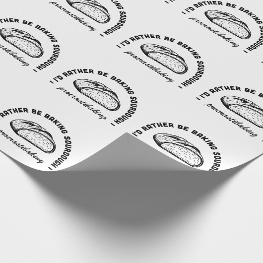 Sour生地パン好きおもしろいベーキングtradwife ラッピングペーパー (角)