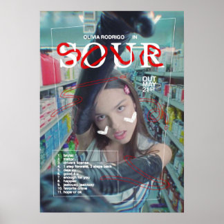 SOUR by Olivia Rodrigo music ft driversライセンスと ポスター