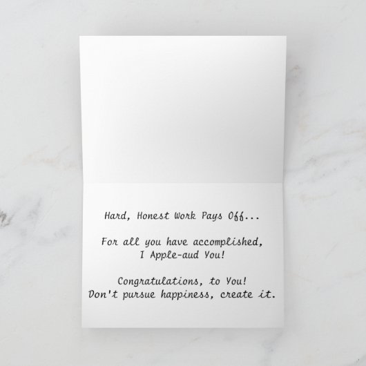 Sour Green Apple"お祝いカード カード (内部)