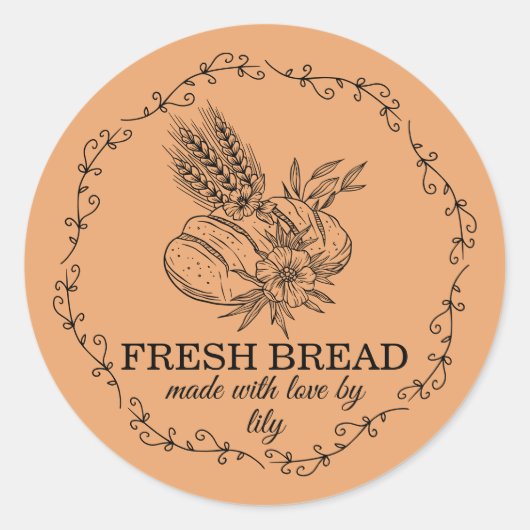 Sourdough Bread Baking ラウンドシール (正面)