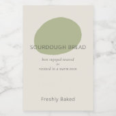 Sourdough Bread Care Sage Artisan 2x3 Bakery Label ワインラベル (シングルラベル)