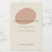 Sourdough Bread Care Terracotta Custom Label ワインラベル (シングルラベル)