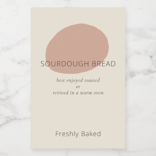 Sourdough Bread Care Terracotta Custom Label ワインラベル (シングルラベル)
