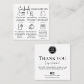 Sourdough Bread Care Tips with Thank You Logo Card コーリングカード (正面/裏面)