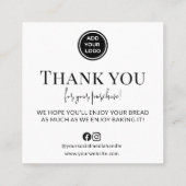 Sourdough Bread Care Tips with Thank You Logo Card コーリングカード (裏面)