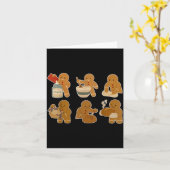 Sourdough Bread Christmas Gingerbread Homemaker Ba カード (黄色い花)