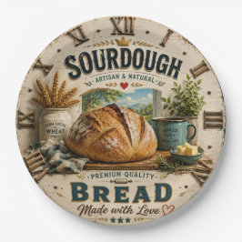 Sourdough Bread Rustic Artisan Bakery ペーパープレート