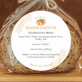 Sourdough Bread Wheat Bakery Ingredient ラウンドシール