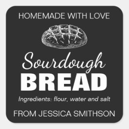 Sourdough Homemade Items Label スクエアシール