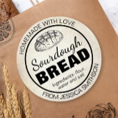 Sourdough Homemade Items Label SD01_01rd ラウンドシール