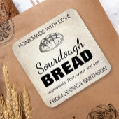 Sourdough Homemade Items Label SD01_01sqb スクエアシール