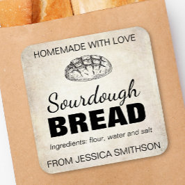Sourdough Homemade Items Label SD01_01sqb スクエアシール