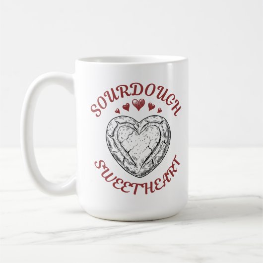 Sourdough Sweetheart – Funny Valentine Gift コーヒーマグカップ (左)