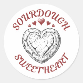 Sourdough Sweetheart – Funny Valentine Gift ラウンドシール
