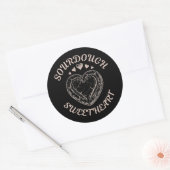 Sourdough Sweetheart Funny Valentine Heart Bread ラウンドシール (封筒)