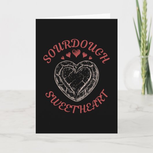 Sourdough Sweetheart – Funny Valentine Pun Gift カード (正面)