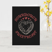 Sourdough Sweetheart – Funny Valentine Pun Gift カード (黄色い花)