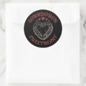 Sourdough Sweetheart – Funny Valentine Pun Gift ラウンドシール (バッグ)