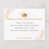 Sourdough Wheat Bakery Bread Care Instructions サンキューカード (正面)
