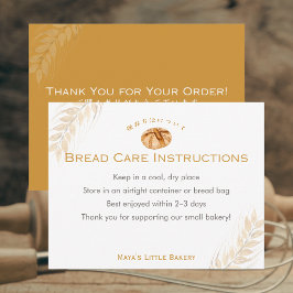 Sourdough Wheat Bakery Bread Care Instructions サンキューカード