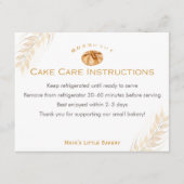 Sourdough Wheat Bakery Cake Care Instructions サンキューカード (正面)