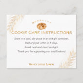 Sourdough Wheat Bakery Cookie Care Instructions サンキューカード (正面)