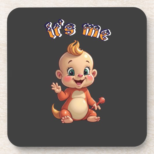 souriez à la joie de bébé mignonne, et au bonheur. コースター (正面)