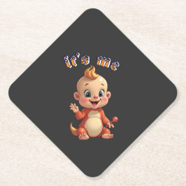 souriez à la joie de bébé mignonne, et au bonheur. ペーパーコースター