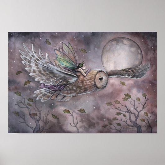 Souring Fairy and Owl Artのポスター ポスター (正面)