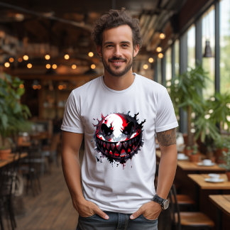 Sourire sinistre éclaboussé d'encre tシャツ
