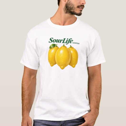 SourLife Everyday レモン ヴィンテージ フルーツ Tシャツ (正面)