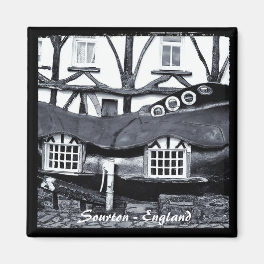 Sourton, HighwayMan Inn，イングランド(冷蔵庫用マグネット) マグネット (正面)