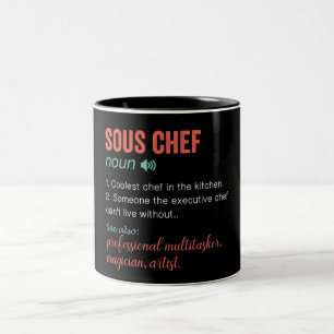 Sous おもしろい Chefの定義 ツートーンマグカップ
