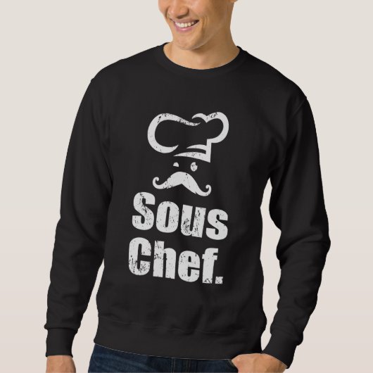 Sous Chef – 料理シェフ料理シェフMustac付き スウェットシャツ (正面)