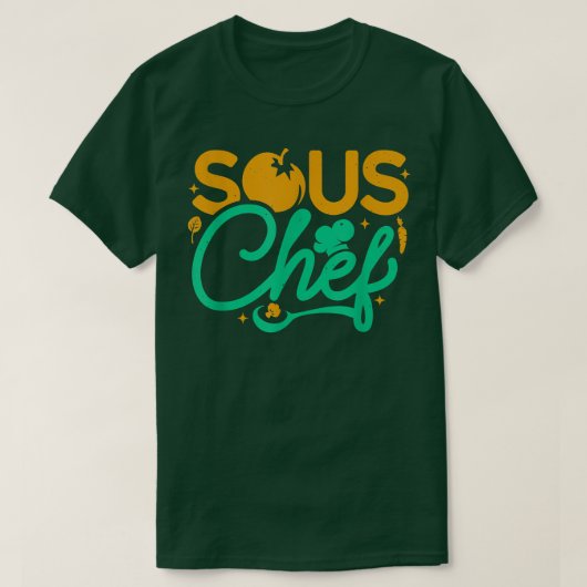 Sous Chef Culinary Assistant Chefs Kitchen Cooking Tシャツ (デザイン正面)