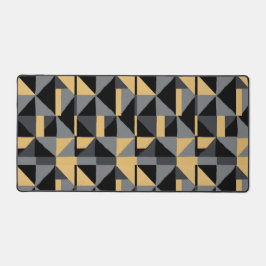 Sous-main / Tapis de Bureau Géométrique Noir et Or デスクマット