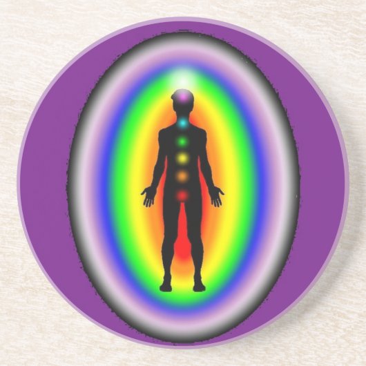 Sous verre Purification et rechargement Chakras Au コースター (正面)