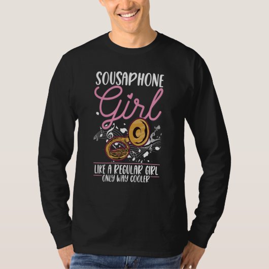 Sousaphone Girl Sousaphone Player Sousaphonist Tシャツ (正面)