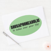 Sousaphoneholeic Life Ovalステッカー 楕円形シール (封筒)