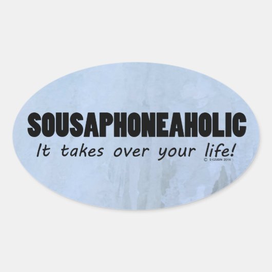 Sousaphoneholeic Life Ovalステッカー 楕円形シール (正面)