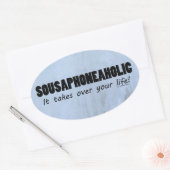 Sousaphoneholeic Life Ovalステッカー 楕円形シール (封筒)