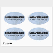 Sousaphoneholeic Life Ovalステッカー 楕円形シール (シート)