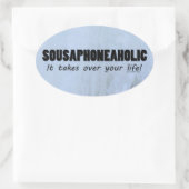 Sousaphoneholeic Life Ovalステッカー 楕円形シール (バッグ)