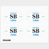 SOUTHビーチシール(4) 楕円形シール (シート)