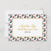 SOUTH エレガント AFRICA結婚式RSVP応答カード 出欠カード (裏面)